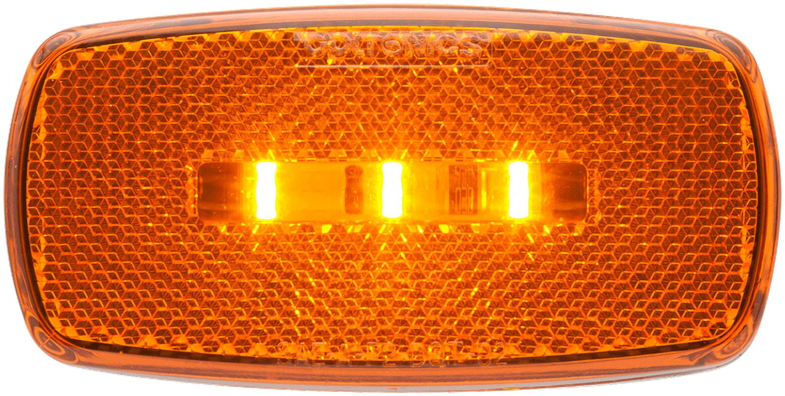 LED Mark Light;oval;blk Bse;amb;