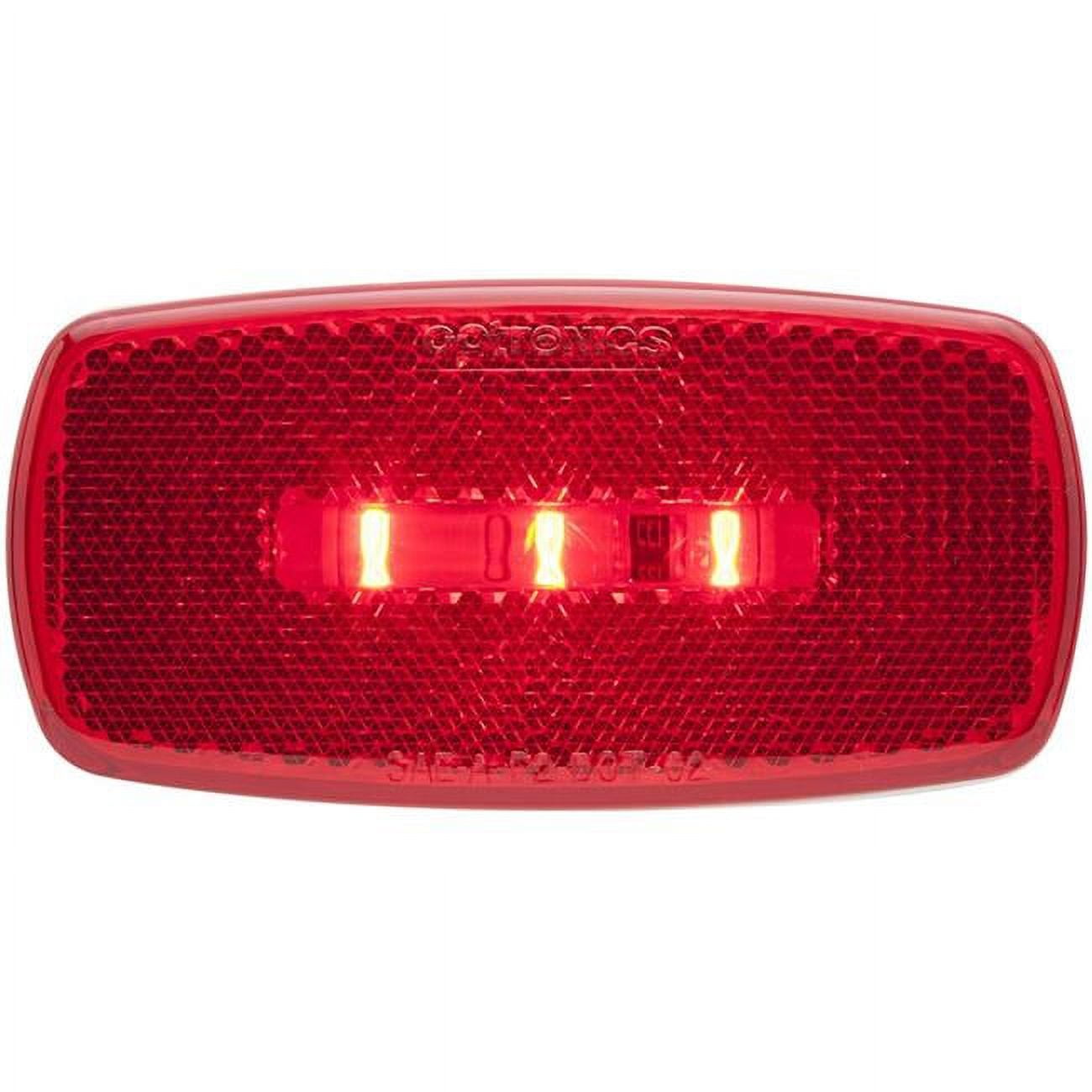 LED M/C;oval;blk; Red