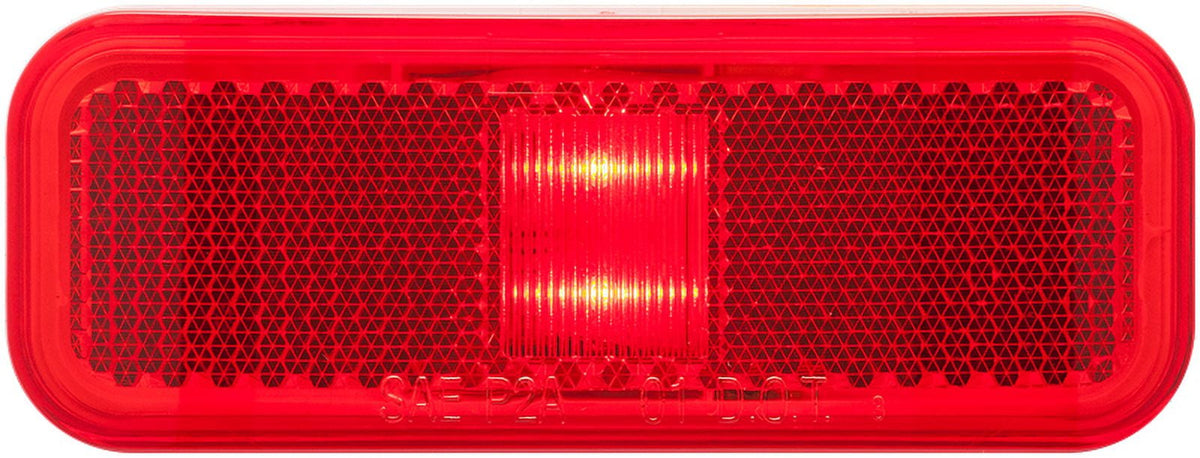 LED MARK;RECT;2 DIODE;2WIRE;RED;PLY