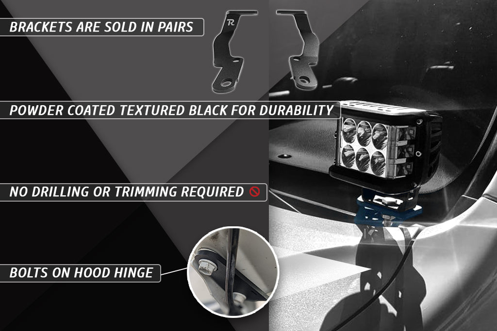 2002-2009 1st Generation Lexus GX470 Ditch Light Brackets