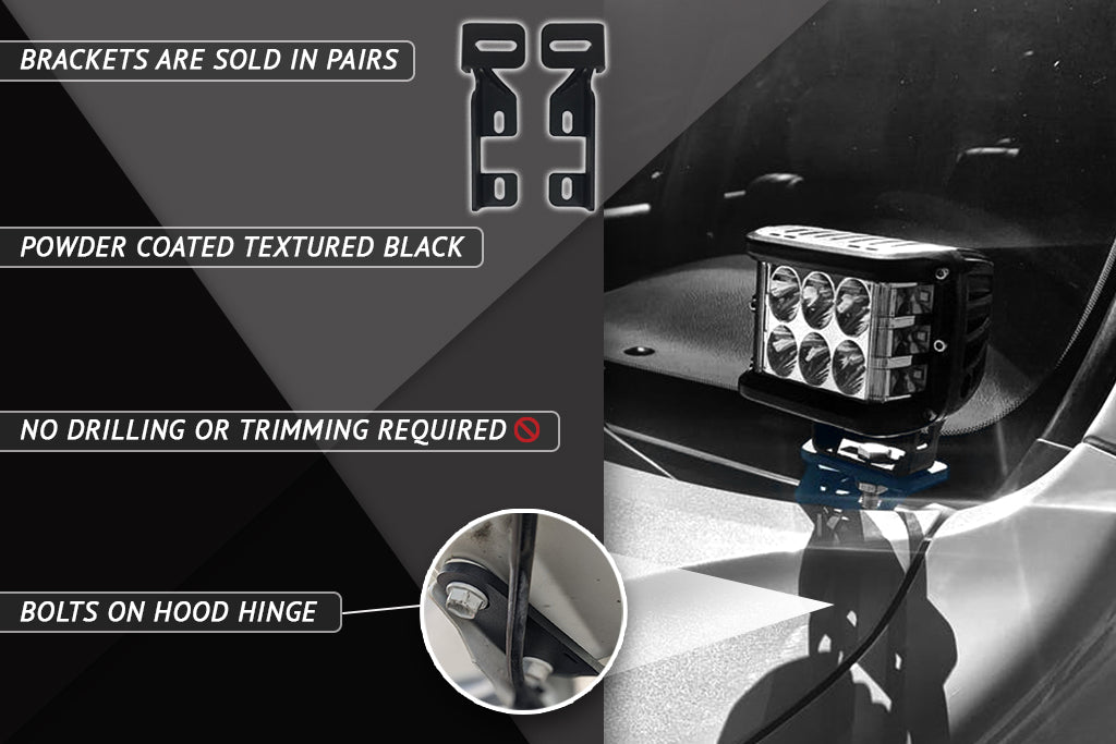 2005-2017 2nd Gen Nissan Frontier Ditch Light Brackets