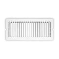 Vent Register  White  Metal  Undamp