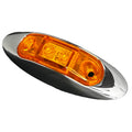 Amber Oblong W/ Chrome Bezel LED Ma
