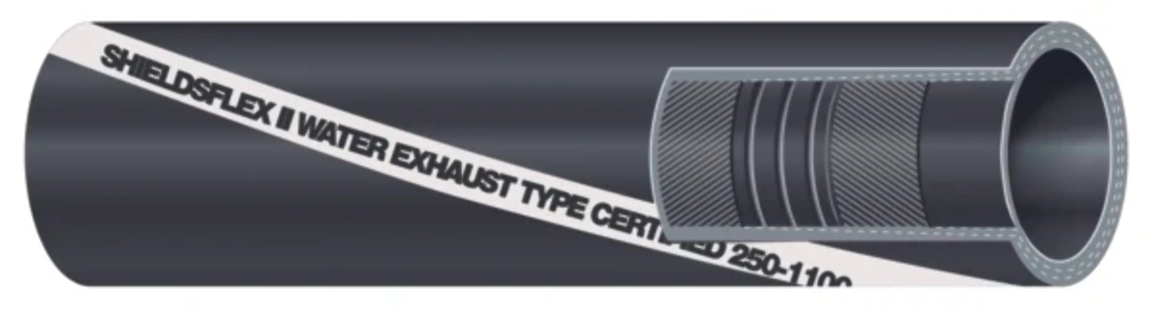 1' Shieldsflex Ii Water/Exhaust 12