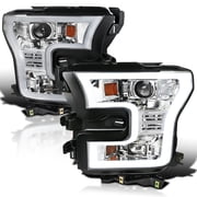 LED Rim Projector Headlights Black