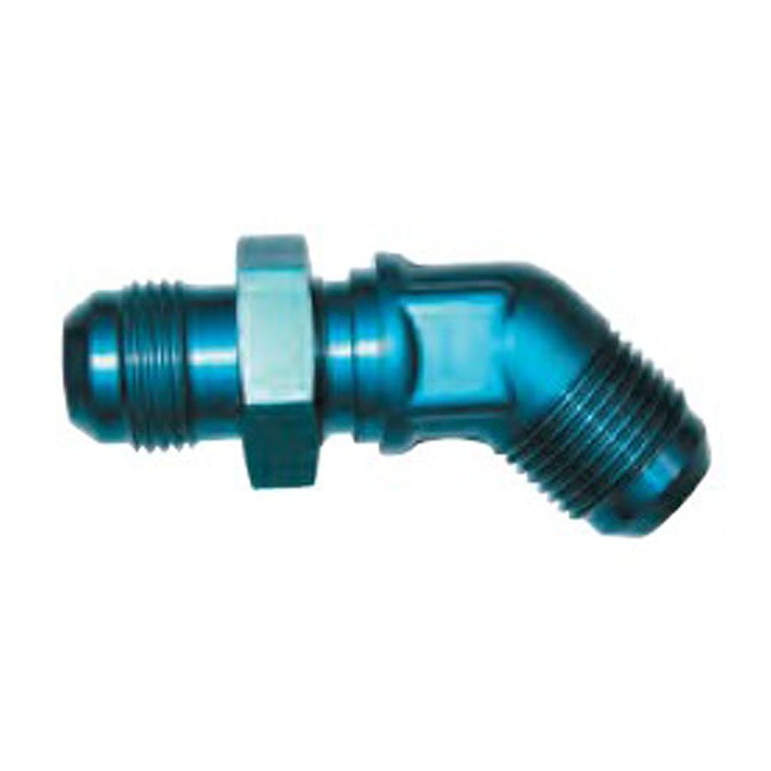 -4AN Blk 45 Degree Bulkhead Flare