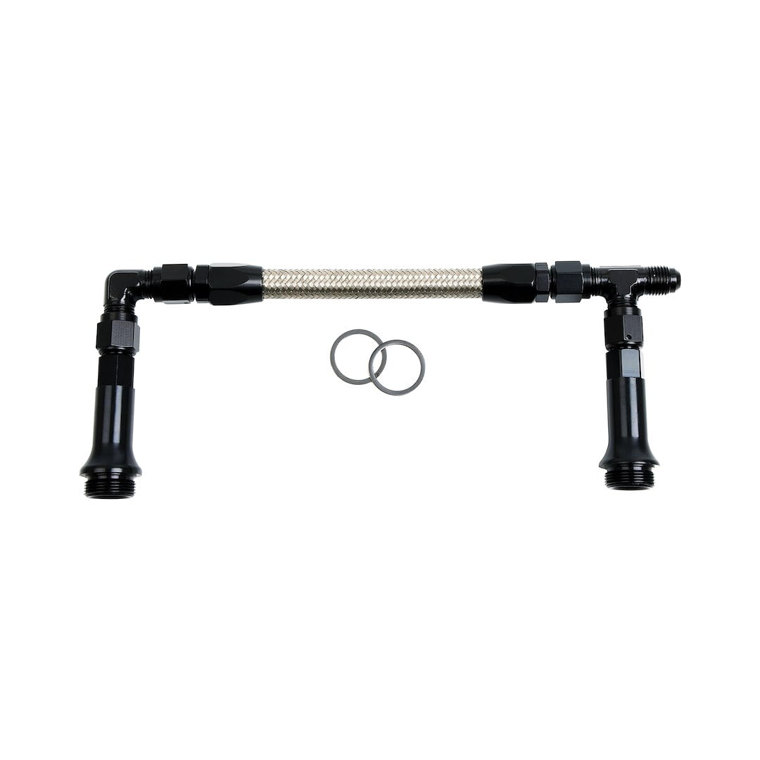 -6AN Blk Dual Inlet  Holley  4150