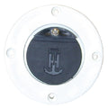 T-H Marine Supplies SA-2B-DP 1.5 in. Flush Mount Scupper Adapter, White with Black Flapper