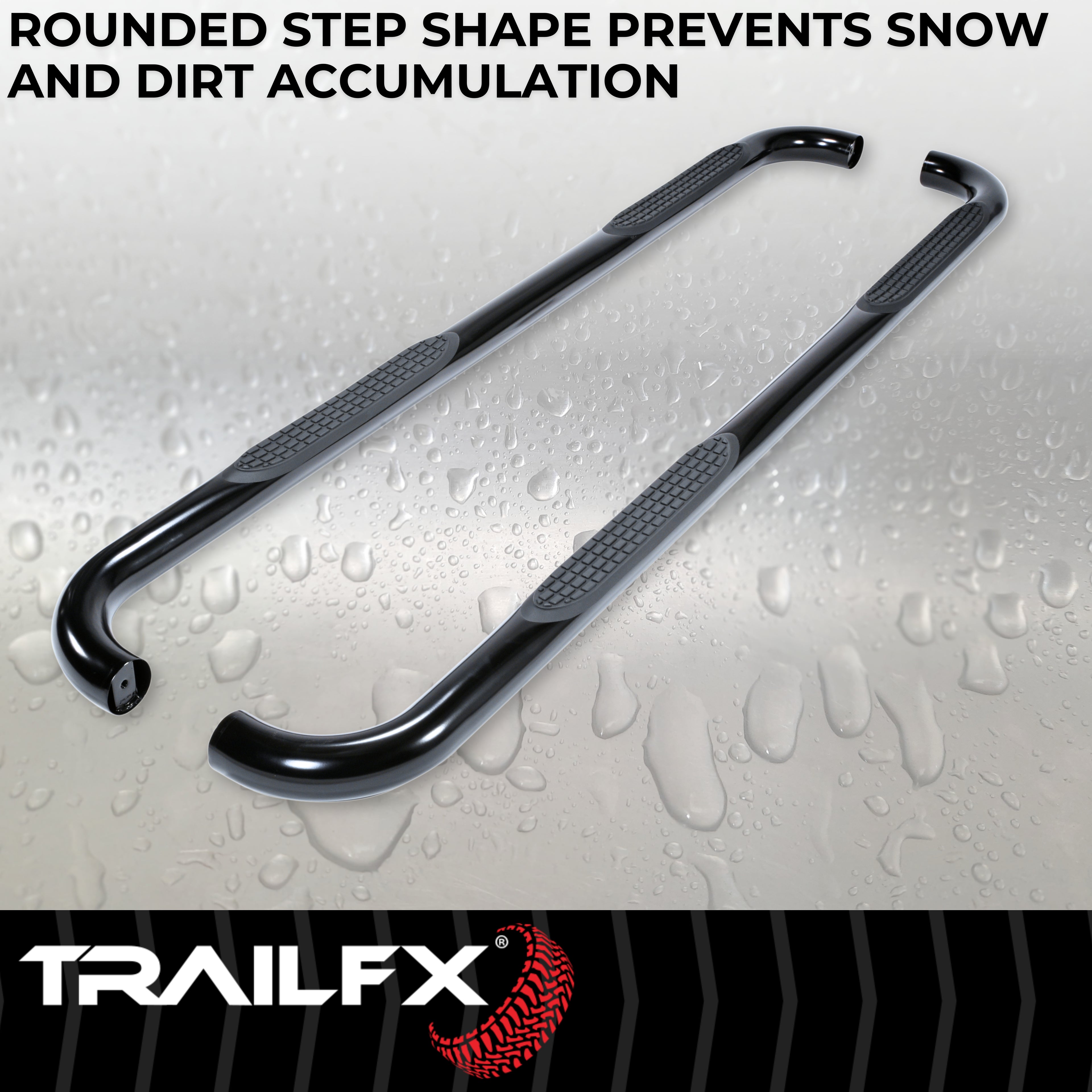 3' NERF BAR BEND END BLK