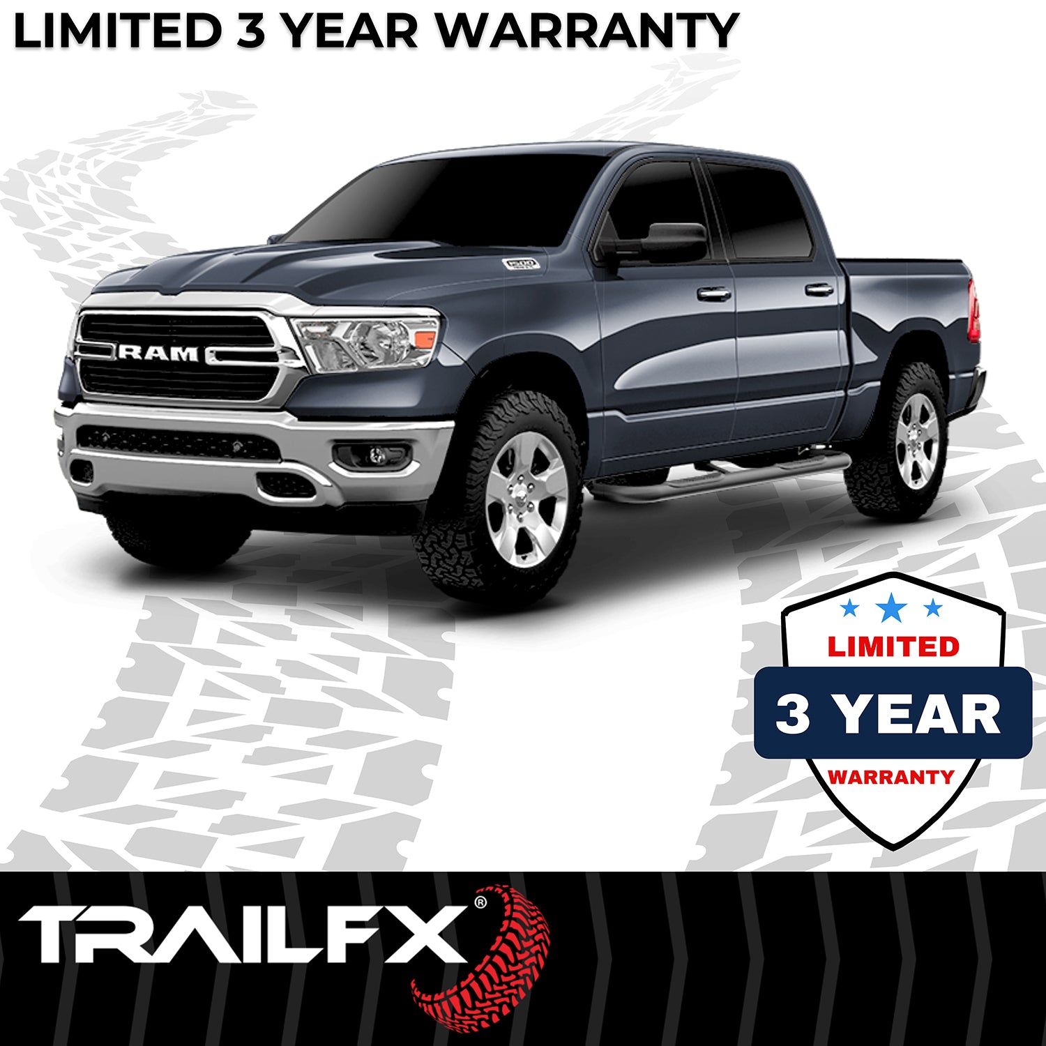 3' ROUND NERF RAM 1500 BLK 19