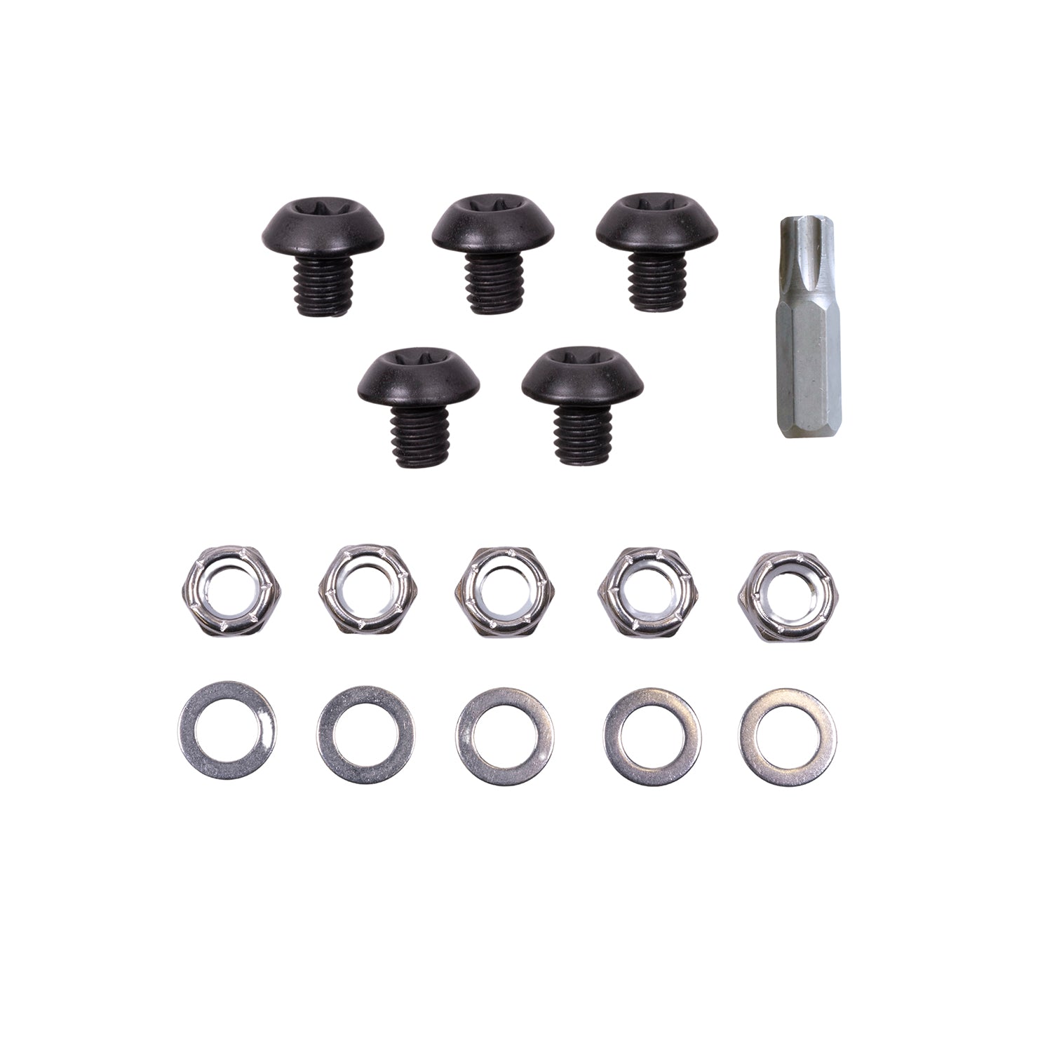 HRDWR KT FF 5 BLACK SS HEX BOLTS