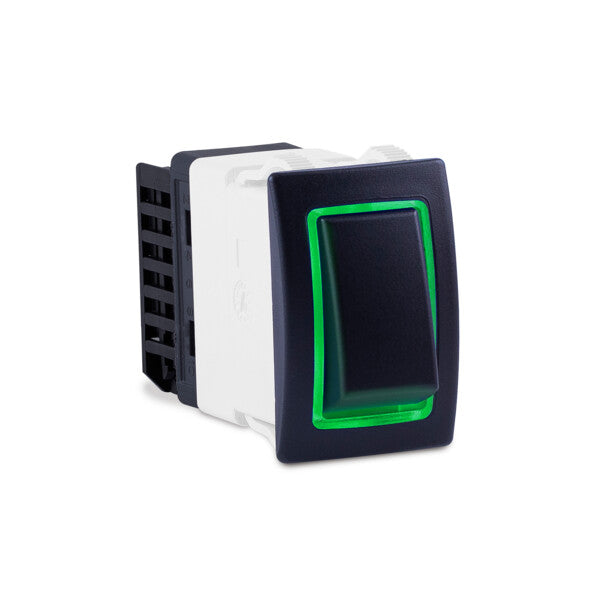 ROCKER SWITCH  HALO DPST   GREEN HA